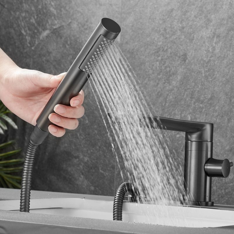 Modern Swivel Bathtub Faucet Double Handle Deck Mounted Bathroom Faucet with Handles Clearhalo 'Bathroom Remodel & Bathroom Fixtures' 'Bathtub Faucets' 'bathtub_faucets' 'Home Improvement' 'home_improvement' 'home_improvement_bathtub_faucets' 1200x1200_b4e60e1d-2de6-4368-9d87-07fdf504caec