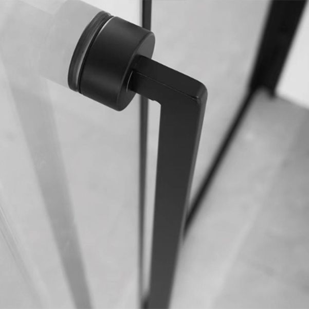 One-shaped Transparent Glass Shower Door, Semi-frameless Shower Single Sliding Door Clearhalo 'Bathroom Remodel & Bathroom Fixtures' 'Home Improvement' 'home_improvement' 'home_improvement_shower_tub_doors' 'Shower and Tub Doors' 'shower_tub_doors' 'Showers & Bathtubs' 1200x1200_b4fd6a56-928b-41d3-9e24-4596a402433e