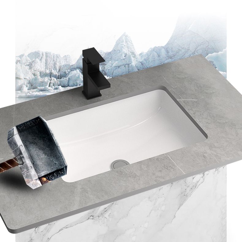 Single Bathroom Vanity Modern Gray Metal Base Wall Mount Rectangular Vanity Set Clearhalo 'Bathroom Remodel & Bathroom Fixtures' 'Bathroom Vanities' 'bathroom_vanities' 'Home Improvement' 'home_improvement' 'home_improvement_bathroom_vanities' 1200x1200_b4ffde86-cdb0-49ea-aa5c-281e7d8b9be5