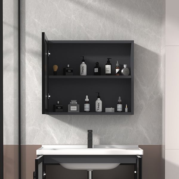 Metal Base Modern Bathroom Vanity Single Rectangular Wall Mount Vanity Set Clearhalo 'Bathroom Remodel & Bathroom Fixtures' 'Bathroom Vanities' 'bathroom_vanities' 'Home Improvement' 'home_improvement' 'home_improvement_bathroom_vanities' 1200x1200_b525cb13-6c70-4cd9-997e-fca0d80f3eb4