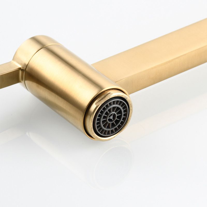 1-Handle Brushed Nickel Widespread Faucet 1 Hole Wall Mounted Bathroom Faucet with Brass Clearhalo 'Bathroom Remodel & Bathroom Fixtures' 'Bathroom Sink Faucets' 'Bathroom Sinks & Faucet Components' 'bathroom_sink_faucets' 'Home Improvement' 'home_improvement' 'home_improvement_bathroom_sink_faucets' 1200x1200_b540516d-2790-485e-a463-8a42f40ba931