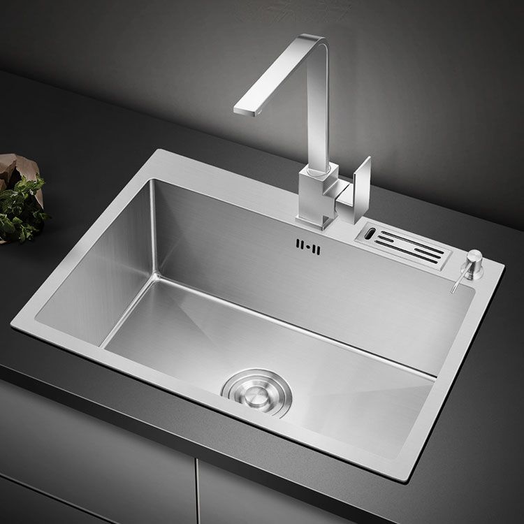 Drop-In Kitchen Sink with 2 Holes Stainless Steel Single Bowl Sink Clearhalo 'Home Improvement' 'home_improvement' 'home_improvement_kitchen_sinks' 'Kitchen Remodel & Kitchen Fixtures' 'Kitchen Sinks & Faucet Components' 'Kitchen Sinks' 'kitchen_sinks' 1200x1200_b56c46db-d259-44be-ba71-350d9e48b781