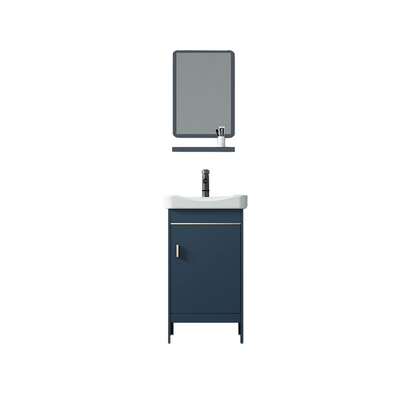 Contemporary Blue Sink Cabinet Metal Mirror Cabinet Bathroom Vanity Cabinet Clearhalo 'Bathroom Remodel & Bathroom Fixtures' 'Bathroom Vanities' 'bathroom_vanities' 'Home Improvement' 'home_improvement' 'home_improvement_bathroom_vanities' 1200x1200_b5739adb-b65c-4bbb-874c-73802eee421d