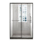 Tempered Shower Bath Door Transparent Metal Framed Sliding Shower Door Clearhalo 'Bathroom Remodel & Bathroom Fixtures' 'Home Improvement' 'home_improvement' 'home_improvement_shower_tub_doors' 'Shower and Tub Doors' 'shower_tub_doors' 'Showers & Bathtubs' 1200x1200_b59966f2-1fe2-4859-ba0a-f4b1e9deae5f