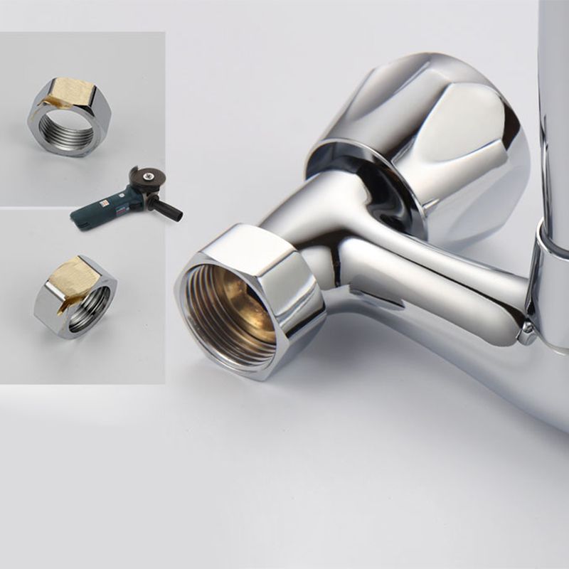 Modern Kitchen Faucet Brass Knob Handle High Arch Wall Mounted Pot Filler Faucet Clearhalo 'Home Improvement' 'home_improvement' 'home_improvement_kitchen_faucets' 'Kitchen Faucets' 'Kitchen Remodel & Kitchen Fixtures' 'Kitchen Sinks & Faucet Components' 'kitchen_faucets' 1200x1200_b59e2f00-fdc8-4947-bbb7-f638a22ca28b