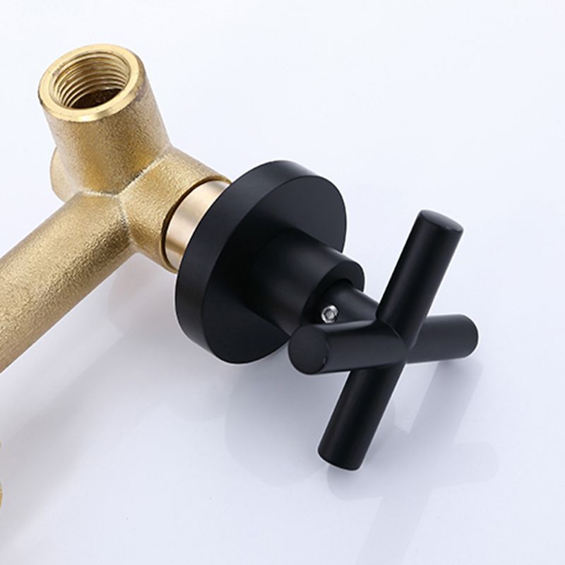 Modern Circular Bathroom Sink Faucet with 2 Handles Wall Mounted Bathroom Faucet Clearhalo 'Bathroom Remodel & Bathroom Fixtures' 'Bathroom Sink Faucets' 'Bathroom Sinks & Faucet Components' 'bathroom_sink_faucets' 'Home Improvement' 'home_improvement' 'home_improvement_bathroom_sink_faucets' 1200x1200_b5b1a8f4-a54f-4fa9-9eab-e109bec6272b