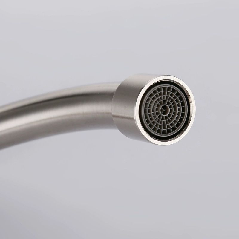 Contemporary Single Handle Kitchen Faucet Metal 1-Hold Bar Faucet with No Sensor Clearhalo 'Home Improvement' 'home_improvement' 'home_improvement_kitchen_faucets' 'Kitchen Faucets' 'Kitchen Remodel & Kitchen Fixtures' 'Kitchen Sinks & Faucet Components' 'kitchen_faucets' 1200x1200_b5b4671a-0fb6-4188-9638-665c38b3d954