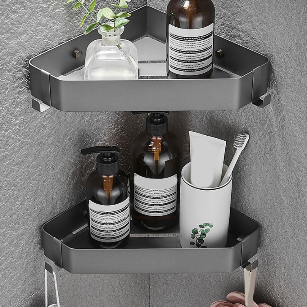 Stainless Steel Bathroom Accessory Set Modern Triangle Basket Clearhalo 'Bathroom Hardware Sets' 'Bathroom Hardware' 'Bathroom Remodel & Bathroom Fixtures' 'bathroom_hardware_sets' 'Home Improvement' 'home_improvement' 'home_improvement_bathroom_hardware_sets' 1200x1200_b5c574cb-e7f2-4390-8fa7-988994aa4f2e