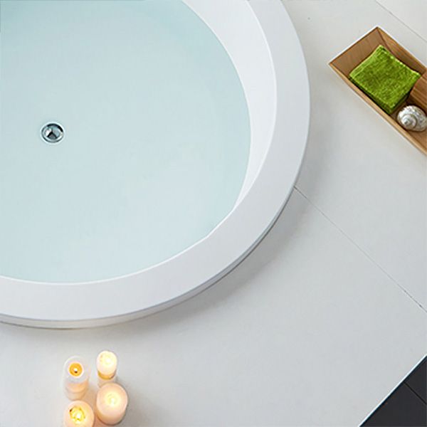 Modern Round Bath Acrylic Soaking White Back to Wall Drop-in Bathtub Clearhalo 'Bathroom Remodel & Bathroom Fixtures' 'Bathtubs' 'Home Improvement' 'home_improvement' 'home_improvement_bathtubs' 'Showers & Bathtubs' 1200x1200_b5cb4534-7d73-461f-b66b-ccd70fccddf0