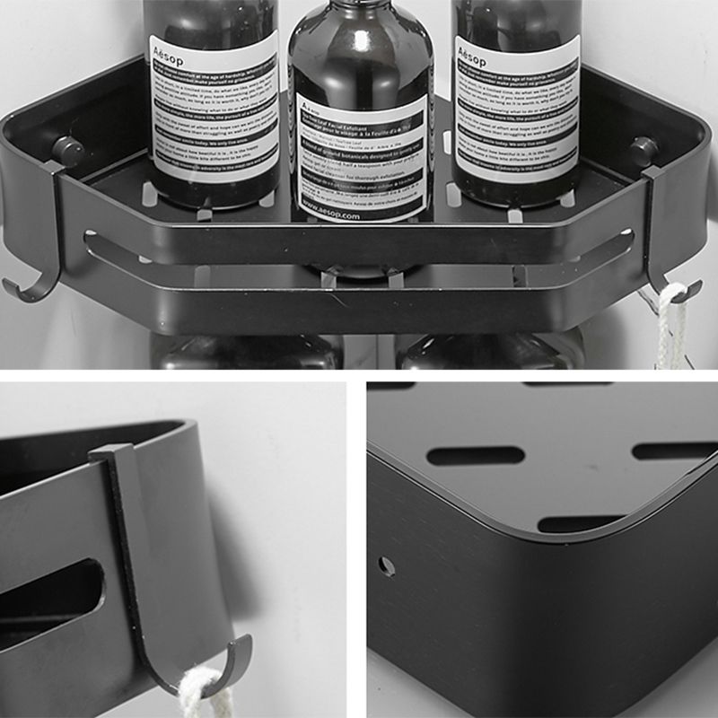 Modern 2/3-Piece Bathroom Set Stainless Triangle Bath Shelf in Aluminum Clearhalo 'Bathroom Hardware Sets' 'Bathroom Hardware' 'Bathroom Remodel & Bathroom Fixtures' 'bathroom_hardware_sets' 'Home Improvement' 'home_improvement' 'home_improvement_bathroom_hardware_sets' 1200x1200_b5dd68f6-f9db-465d-96d3-4731df500689