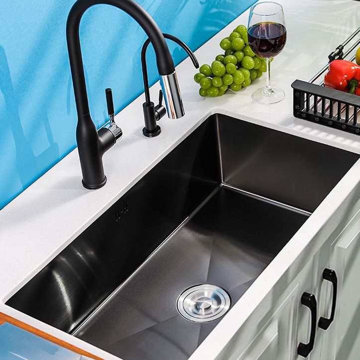 Black Single Bowl Kitchen Sink Stainless Steel Sink with Soap Dispenser Clearhalo 'Home Improvement' 'home_improvement' 'home_improvement_kitchen_sinks' 'Kitchen Remodel & Kitchen Fixtures' 'Kitchen Sinks & Faucet Components' 'Kitchen Sinks' 'kitchen_sinks' 1200x1200_b5ed9012-0ba0-4847-b603-0fc15d21c6c1