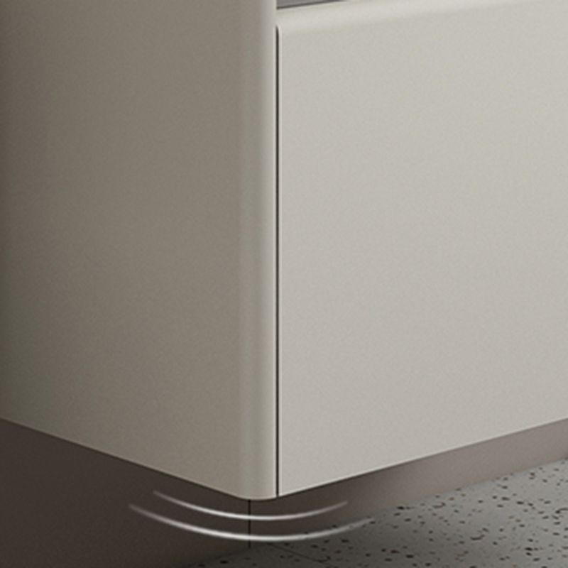 Modern Metal Sink Vanity Wall Mount Khaki Tone Bathroom Vanity with Mirror Cabinet Clearhalo 'Bathroom Remodel & Bathroom Fixtures' 'Bathroom Vanities' 'bathroom_vanities' 'Home Improvement' 'home_improvement' 'home_improvement_bathroom_vanities' 1200x1200_b5ef4bbb-073d-41d3-bd48-fc0b4718359b