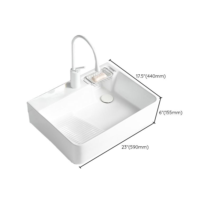 Modern Bathroom Sink Rectangular Porcelain Vessel Sink with Pop-Up Drain Clearhalo 'Bathroom Remodel & Bathroom Fixtures' 'Bathroom Sinks & Faucet Components' 'Bathroom Sinks' 'bathroom_sink' 'Home Improvement' 'home_improvement' 'home_improvement_bathroom_sink' 1200x1200_b607da7c-4e97-4cdf-a1c3-66ebd01f4a2b