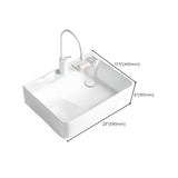 Modern Bathroom Sink Rectangular Porcelain Vessel Sink with Pop-Up Drain Clearhalo 'Bathroom Remodel & Bathroom Fixtures' 'Bathroom Sinks & Faucet Components' 'Bathroom Sinks' 'bathroom_sink' 'Home Improvement' 'home_improvement' 'home_improvement_bathroom_sink' 1200x1200_b607da7c-4e97-4cdf-a1c3-66ebd01f4a2b