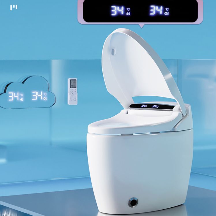Heated Seat Floor Standing Bidet in White Ceramic Foot Sensor Bidets Clearhalo 'Bathroom Remodel & Bathroom Fixtures' 'Bidets' 'Home Improvement' 'home_improvement' 'home_improvement_bidets' 'Toilets & Bidets' 1200x1200_b6276d40-b5e8-433a-82cc-e88cc74695f8