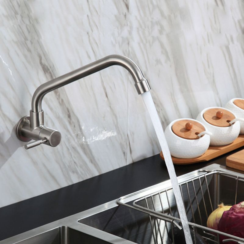 Contemporary Stainless Steel One Handle Pot Filler Low Profile Filler Clearhalo 'Home Improvement' 'home_improvement' 'home_improvement_kitchen_faucets' 'Kitchen Faucets' 'Kitchen Remodel & Kitchen Fixtures' 'Kitchen Sinks & Faucet Components' 'kitchen_faucets' 1200x1200_b6458254-8ad6-482c-856a-03b794291d53