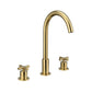 Glam Centerset Faucet Brass Cross Handles 3 Holes Gooseneck Bathroom Sink Faucet Clearhalo 'Bathroom Remodel & Bathroom Fixtures' 'Bathroom Sink Faucets' 'Bathroom Sinks & Faucet Components' 'bathroom_sink_faucets' 'Home Improvement' 'home_improvement' 'home_improvement_bathroom_sink_faucets' 1200x1200_b6885004-a312-47f8-8971-100f9fea8b1c