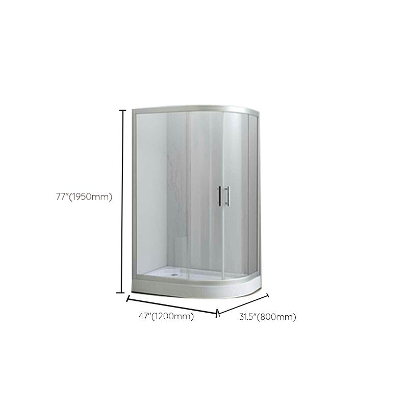 Contemporary Shower Stall Striped Round Semi-Frameless Shower Stall Clearhalo 'Bathroom Remodel & Bathroom Fixtures' 'Home Improvement' 'home_improvement' 'home_improvement_shower_stalls_enclosures' 'Shower Stalls & Enclosures' 'shower_stalls_enclosures' 'Showers & Bathtubs' 1200x1200_b68f7f0a-f315-45d0-909d-4dc412d99314
