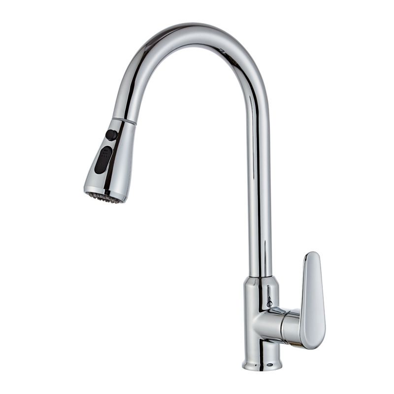 Contemporary Kitchen Sink Faucet Copper Swivel Spout with Pull out Faucet Clearhalo 'Home Improvement' 'home_improvement' 'home_improvement_kitchen_faucets' 'Kitchen Faucets' 'Kitchen Remodel & Kitchen Fixtures' 'Kitchen Sinks & Faucet Components' 'kitchen_faucets' 1200x1200_b69dd8e8-74e7-451f-ba28-034bd6f068b4