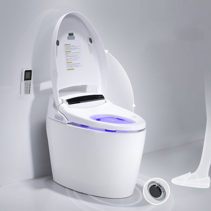 Contemporary White Floor Standing Bidet with Heated Seat and Remote Control Included Clearhalo 'Bathroom Remodel & Bathroom Fixtures' 'Bidets' 'Home Improvement' 'home_improvement' 'home_improvement_bidets' 'Toilets & Bidets' 1200x1200_b6a9d198-6346-4618-b26e-0f151fb6e1a8