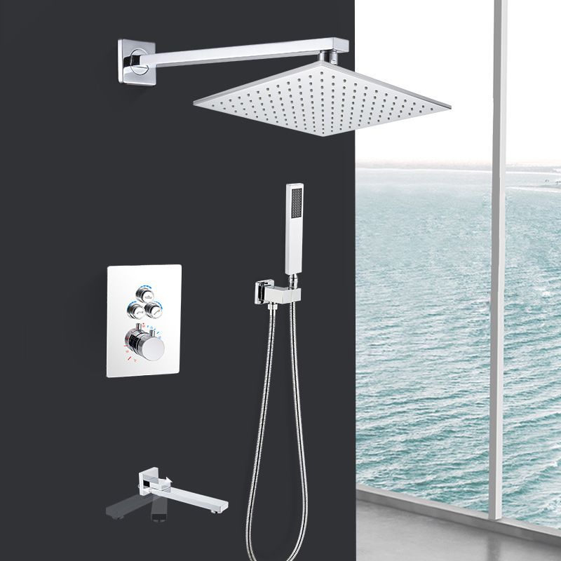 Modern Shower System Brass Temperature Control Adjustable Shower Head Shower Set Clearhalo 'Bathroom Remodel & Bathroom Fixtures' 'Home Improvement' 'home_improvement' 'home_improvement_shower_faucets' 'Shower Faucets & Systems' 'shower_faucets' 'Showers & Bathtubs Plumbing' 'Showers & Bathtubs' 1200x1200_b6b1ab49-13f9-4e94-8e53-b5437a7058a9