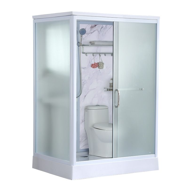 43" W X 86" H Shower Stall Semi-Frameless Rectangle Sliding Shower Kit with Base Included Clearhalo 'Bathroom Remodel & Bathroom Fixtures' 'Home Improvement' 'home_improvement' 'home_improvement_shower_stalls_enclosures' 'Shower Stalls & Enclosures' 'shower_stalls_enclosures' 'Showers & Bathtubs' 1200x1200_b6d28f4a-6811-47e2-8550-24a27d84eb46