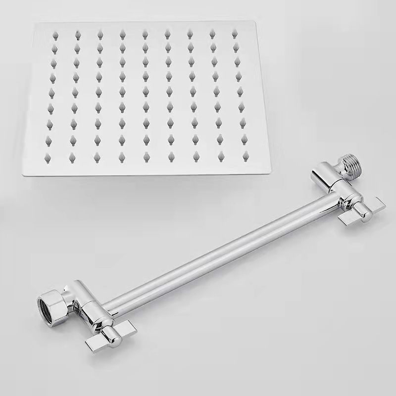 Silver Square Fixed Shower Head Modern Style Wall-Mount Showerhead Clearhalo 'Bathroom Remodel & Bathroom Fixtures' 'Home Improvement' 'home_improvement' 'home_improvement_shower_heads' 'Shower Heads' 'shower_heads' 'Showers & Bathtubs Plumbing' 'Showers & Bathtubs' 1200x1200_b6d506be-2797-4e6e-9377-7a1e7dbda206