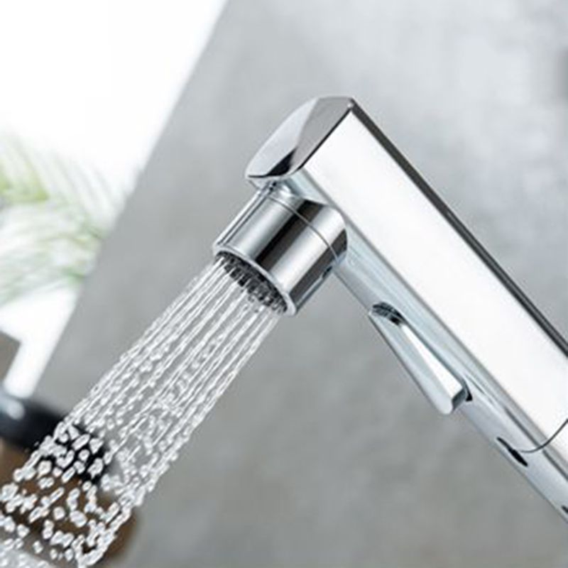 Contemporary Vessel Sink Faucet Copper Single Handle Low Arc Retractable Vessel Faucet Clearhalo 'Bathroom Remodel & Bathroom Fixtures' 'Bathroom Sink Faucets' 'Bathroom Sinks & Faucet Components' 'bathroom_sink_faucets' 'Home Improvement' 'home_improvement' 'home_improvement_bathroom_sink_faucets' 1200x1200_b6daf169-0593-4b18-a666-60fe83cc077d