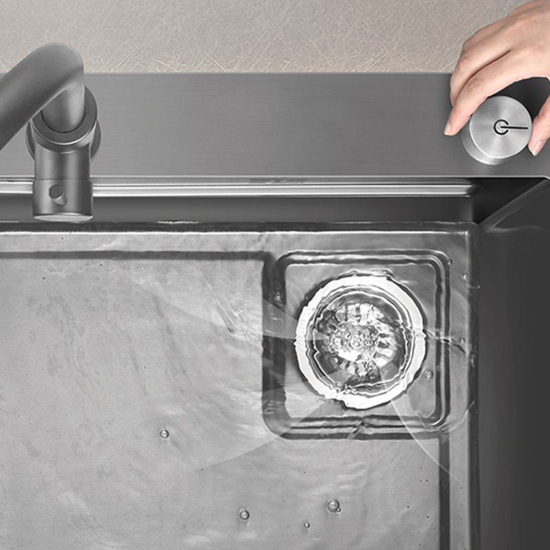 Stainless Steel Kitchen Sink Overflow Hole Detail Kitchen Sink with Basket Strainer Clearhalo 'Home Improvement' 'home_improvement' 'home_improvement_kitchen_sinks' 'Kitchen Remodel & Kitchen Fixtures' 'Kitchen Sinks & Faucet Components' 'Kitchen Sinks' 'kitchen_sinks' 1200x1200_b6eae30c-7489-4697-a976-ad572f041806