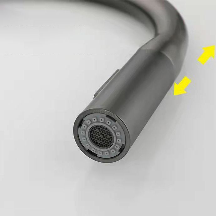 Modern 1-Handle Faucet Pull out Sprayer Standard Kitchen Faucet Clearhalo 'Home Improvement' 'home_improvement' 'home_improvement_kitchen_faucets' 'Kitchen Faucets' 'Kitchen Remodel & Kitchen Fixtures' 'Kitchen Sinks & Faucet Components' 'kitchen_faucets' 1200x1200_b6ebb6cd-c52c-4d3d-b0fb-cf7283ee4824