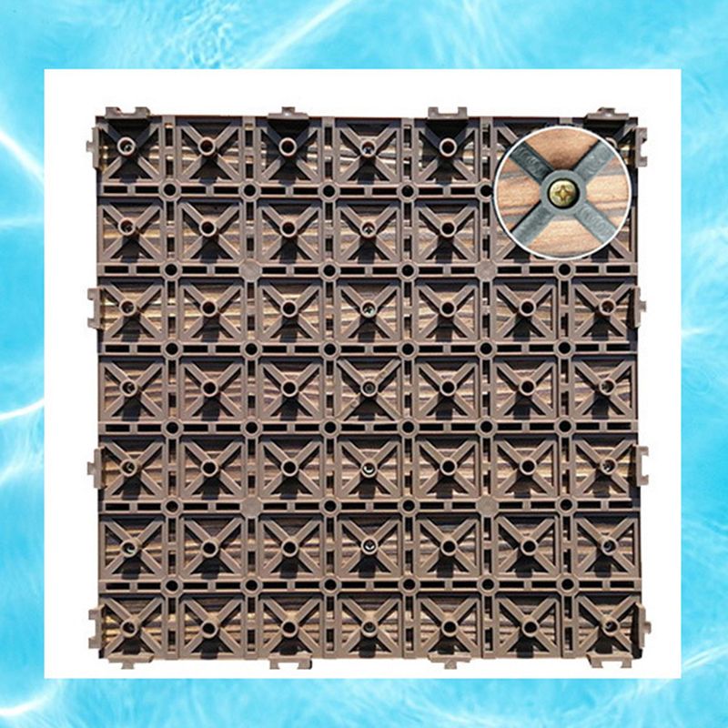 Yellow 6-Slat Square Wood Flooring Tiles Snap Fit Installation Floor Board Tiles Clearhalo 'Home Improvement' 'home_improvement' 'home_improvement_outdoor_deck_tiles_planks' 'Outdoor Deck Tiles & Planks' 'Outdoor Flooring & Tile' 'Outdoor Remodel' 'outdoor_deck_tiles_planks' 1200x1200_b6f39a93-ae13-44b1-b324-f12c9d840f50