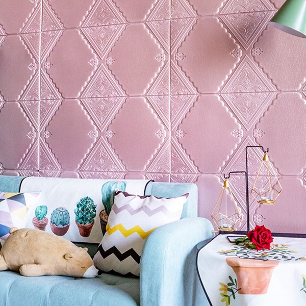 Modern Wall Panels Waterproof 3D Floral Print Peel and Stick Wall Paneling Clearhalo 'Flooring 'Home Improvement' 'home_improvement' 'home_improvement_wall_paneling' 'Wall Paneling' 'wall_paneling' 'Walls & Ceilings' Walls and Ceiling' 1200x1200_b700db7b-e12d-4214-a950-7ce940c69cca