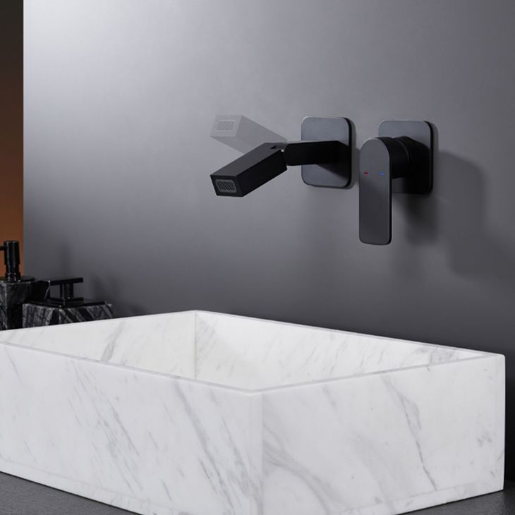 Modern Widespread Bathroom Faucet Metal Wall Mounted Bathroom Faucet Clearhalo 'Bathroom Remodel & Bathroom Fixtures' 'Bathroom Sink Faucets' 'Bathroom Sinks & Faucet Components' 'bathroom_sink_faucets' 'Home Improvement' 'home_improvement' 'home_improvement_bathroom_sink_faucets' 1200x1200_b723d94f-490a-4a13-be8f-c24cdbd4e39f