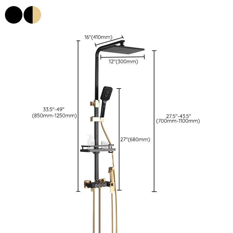 Modern Style Shower System Handle Lever Wall Mounted Copper Shower System Clearhalo 'Bathroom Remodel & Bathroom Fixtures' 'Home Improvement' 'home_improvement' 'home_improvement_shower_faucets' 'Shower Faucets & Systems' 'shower_faucets' 'Showers & Bathtubs Plumbing' 'Showers & Bathtubs' 1200x1200_b730e829-9d3b-429d-8367-8ddbf774a48f