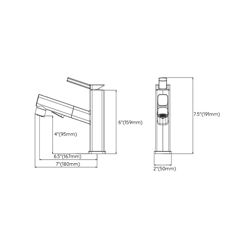 Contemporary Vessel Sink Faucet Copper Single Handle Low Arc Retractable Vessel Faucet Clearhalo 'Bathroom Remodel & Bathroom Fixtures' 'Bathroom Sink Faucets' 'Bathroom Sinks & Faucet Components' 'bathroom_sink_faucets' 'Home Improvement' 'home_improvement' 'home_improvement_bathroom_sink_faucets' 1200x1200_b7475fe9-6bfd-4b4e-b103-5027083f3cfe
