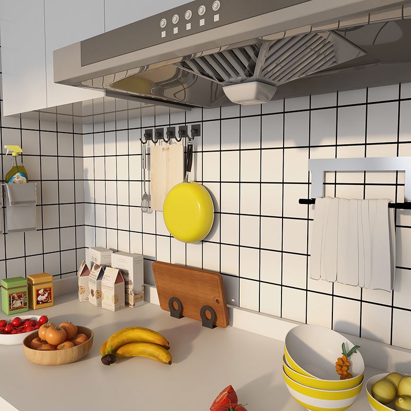 Modern Peel and Stick Backsplash Tile Plastic Wallpaper for Kitchen Clearhalo 'Flooring 'Home Improvement' 'home_improvement' 'home_improvement_peel_stick_blacksplash' 'Peel & Stick Backsplash Tile' 'peel_stick_blacksplash' 'Walls & Ceilings' Walls and Ceiling' 1200x1200_b748a74d-fc99-4a84-8563-9cb07f061831