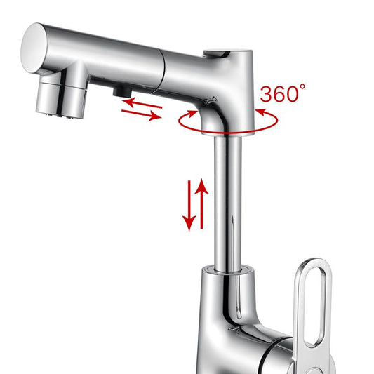 Contemporary Style Centerset Faucets Lever Handles Faucets for Bathroom Clearhalo 'Bathroom Remodel & Bathroom Fixtures' 'Bathroom Sink Faucets' 'Bathroom Sinks & Faucet Components' 'bathroom_sink_faucets' 'Home Improvement' 'home_improvement' 'home_improvement_bathroom_sink_faucets' 1200x1200_b7569f9f-1a26-40d5-bf93-7380710f60f8