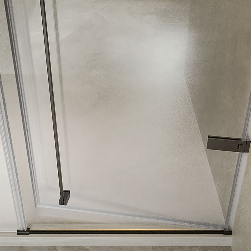 Transparent Glass Shower Door Simple One-line Hinged Shower Bath Door Clearhalo 'Bathroom Remodel & Bathroom Fixtures' 'Home Improvement' 'home_improvement' 'home_improvement_shower_tub_doors' 'Shower and Tub Doors' 'shower_tub_doors' 'Showers & Bathtubs' 1200x1200_b756caad-332f-410c-b5e8-e8efb614a331