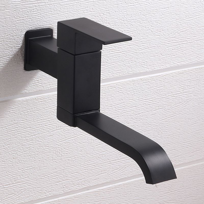 Contemporary Wall Mounted Bathroom Faucet Lever Handles Low Arc Rotatable Brass Faucet Clearhalo 'Bathroom Remodel & Bathroom Fixtures' 'Bathroom Sink Faucets' 'Bathroom Sinks & Faucet Components' 'bathroom_sink_faucets' 'Home Improvement' 'home_improvement' 'home_improvement_bathroom_sink_faucets' 1200x1200_b759bb30-2f47-4f47-aae4-550a7ea1dd2c