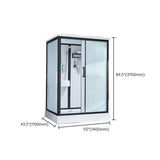 Black Framed Single Sliding Shower Kit Frosted Rectangle Shower Stall Clearhalo 'Bathroom Remodel & Bathroom Fixtures' 'Home Improvement' 'home_improvement' 'home_improvement_shower_stalls_enclosures' 'Shower Stalls & Enclosures' 'shower_stalls_enclosures' 'Showers & Bathtubs' 1200x1200_b7908e4c-71bd-4db9-a62a-2193e500580b
