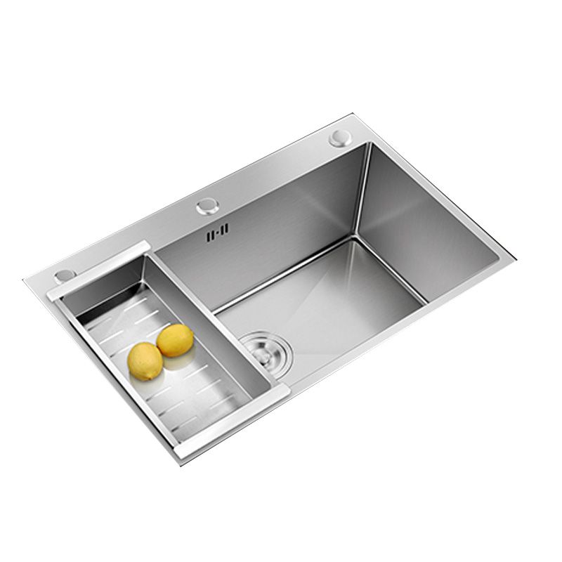 Contemporary Style Kitchen Sink Stainless Steel Colorfast Drop-In Kitchen Sink Clearhalo 'Home Improvement' 'home_improvement' 'home_improvement_kitchen_sinks' 'Kitchen Remodel & Kitchen Fixtures' 'Kitchen Sinks & Faucet Components' 'Kitchen Sinks' 'kitchen_sinks' 1200x1200_b79d4f9a-f0e1-4996-90cf-84ea2a97618d