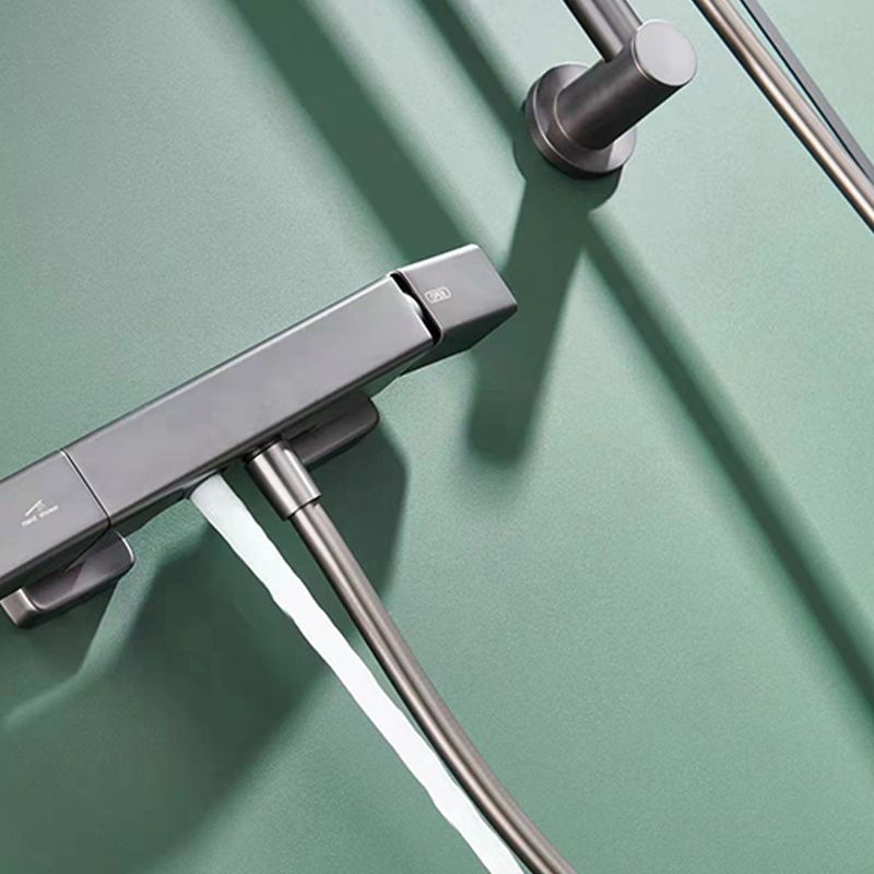 Modern Shower Head Combo Brass Adjustable Shower Head Wall Mounted Shower Faucet Clearhalo 'Bathroom Remodel & Bathroom Fixtures' 'Home Improvement' 'home_improvement' 'home_improvement_shower_faucets' 'Shower Faucets & Systems' 'shower_faucets' 'Showers & Bathtubs Plumbing' 'Showers & Bathtubs' 1200x1200_b7a719e9-e24d-4d5e-934a-f9954195d459