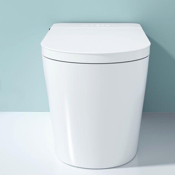 Smart Toilet Elongated White Ceramic Contemporary Foot Sensor Clearhalo 'Bathroom Remodel & Bathroom Fixtures' 'Bidets' 'Home Improvement' 'home_improvement' 'home_improvement_bidets' 'Toilets & Bidets' 1200x1200_b7c54e8c-36e0-49f1-b886-bea681e05c2f