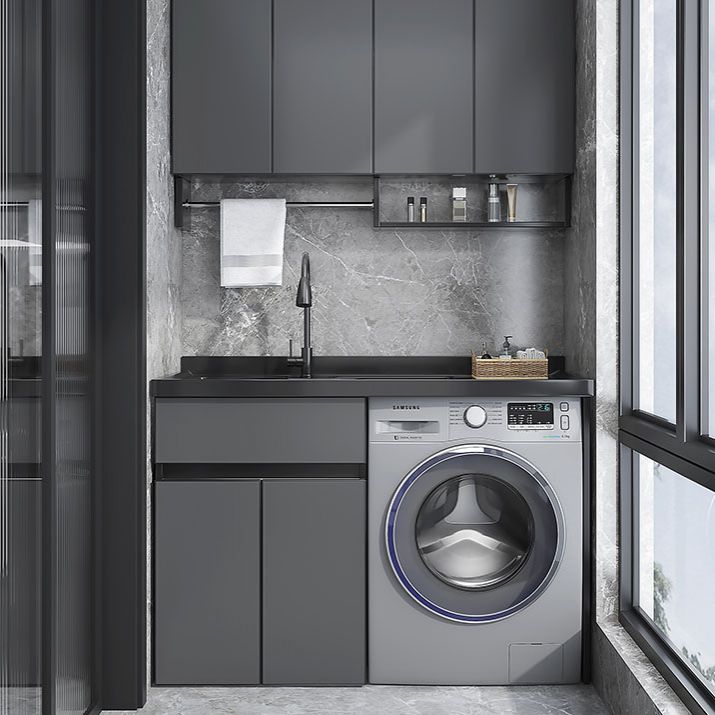 Metal Modern Freestanding Bathroom Vanity Set with Sink Faucet Clearhalo 'Bathroom Remodel & Bathroom Fixtures' 'Bathroom Vanities' 'bathroom_vanities' 'Home Improvement' 'home_improvement' 'home_improvement_bathroom_vanities' 1200x1200_b7cdc55a-e8be-4426-abe6-3e44527ba7e8