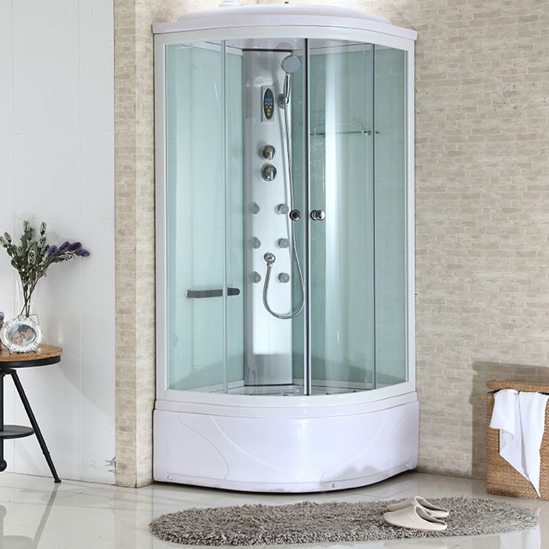 White Framed Rectangle Shower Stall Clear Tempered Glass Shower Stall Clearhalo 'Bathroom Remodel & Bathroom Fixtures' 'Home Improvement' 'home_improvement' 'home_improvement_shower_stalls_enclosures' 'Shower Stalls & Enclosures' 'shower_stalls_enclosures' 'Showers & Bathtubs' 1200x1200_b7d932c6-0d57-438f-9c8a-7a907bdb1fa5