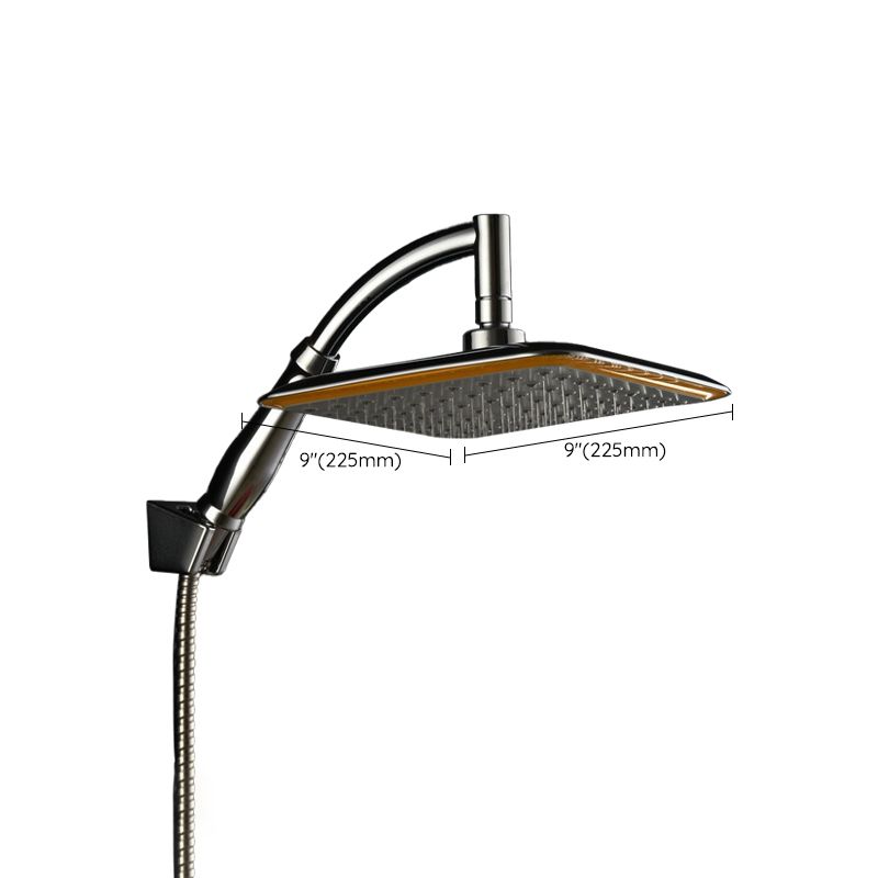 Modern Square Shower Head Combo Chrome Rain Fall Shower Head Clearhalo 'Bathroom Remodel & Bathroom Fixtures' 'Home Improvement' 'home_improvement' 'home_improvement_shower_heads' 'Shower Heads' 'shower_heads' 'Showers & Bathtubs Plumbing' 'Showers & Bathtubs' 1200x1200_b7f72cc0-dc2c-4fbd-a51c-078a265c45d8