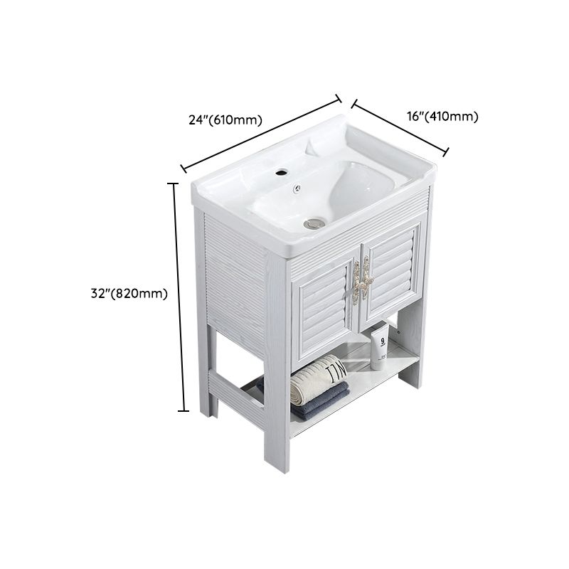 Modern Freestanding Sink Included Sink Vanity in White for Bathroom Clearhalo 'Bathroom Remodel & Bathroom Fixtures' 'Bathroom Vanities' 'bathroom_vanities' 'Home Improvement' 'home_improvement' 'home_improvement_bathroom_vanities' 1200x1200_b7fddde1-720e-46f6-b11d-700aa861504d