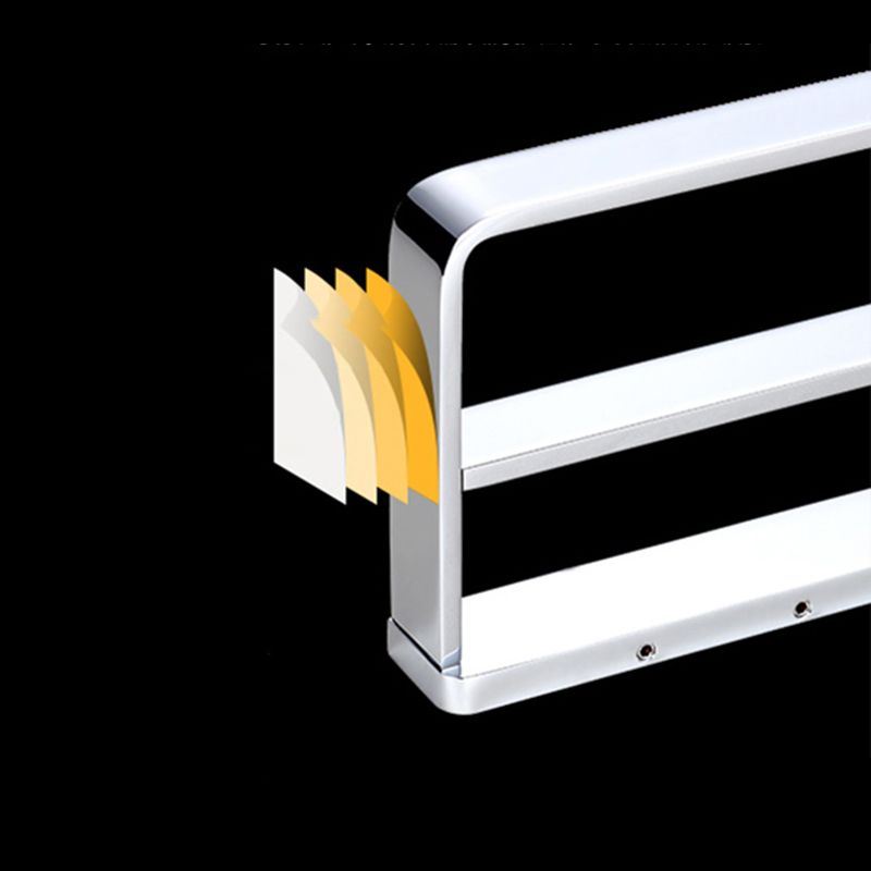 Chrome Brass Moderne Bathroom Accessory Set with Towel Bar/ Ring/Paper Holder & Robe Hook Clearhalo 'Bathroom Hardware Sets' 'Bathroom Hardware' 'Bathroom Remodel & Bathroom Fixtures' 'bathroom_hardware_sets' 'Home Improvement' 'home_improvement' 'home_improvement_bathroom_hardware_sets' 1200x1200_b80714c9-ff3d-4f03-b6fb-e25fd51f7b60