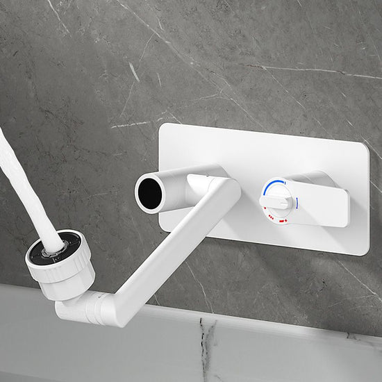 Bathroom Faucet Wall-mounted Lever Handle Multi-function Faucet - Clearhalo