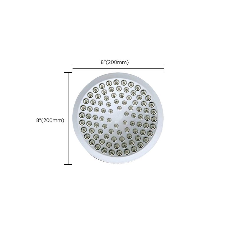 Contemporary Round Fixed Shower Head Wall-Mount Silver Shower Head Clearhalo 'Bathroom Remodel & Bathroom Fixtures' 'Home Improvement' 'home_improvement' 'home_improvement_shower_heads' 'Shower Heads' 'shower_heads' 'Showers & Bathtubs Plumbing' 'Showers & Bathtubs' 1200x1200_b81003ce-2b3a-4690-b867-ee26f251e95c
